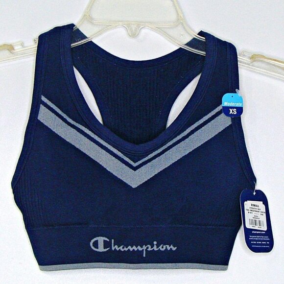 Champion Sweatshirt Chevron Racerback Sports Bra - Picture 1 of 12
